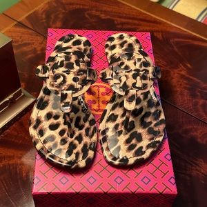 Tory Burch Miller Sandal - Natural Leopard - Size 7M - NEW IN BOX!
